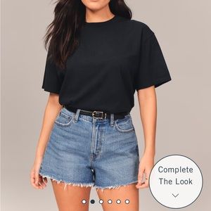 Abercrombie & Fitch Curve Love High Rise 90s Cutoff Shorts
